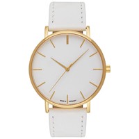 Bild von Gehäusefarbe Gold / Zifferblatt weiß: 32mm, 36mm oder 40mm Lederband oder Metallband  