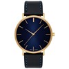 Bild von Gehäusefarbe Gold / Zifferblatt blau: 32mm, 36mm oder 40mm Lederband oder Metallband
