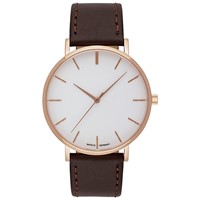 Bild von Gehäusefarbe Rosé / Zifferblatt weiß: 32mm, 36mm oder 40mm Lederband oder Metallband  