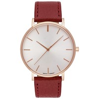 Bild von Gehäusefarbe Rosé / Zifferblatt silber: 32mm, 36mm oder 40mm Lederband oder Metallband