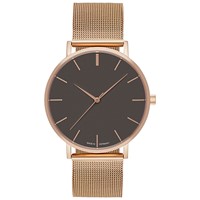 Bild von Gehäusefarbe Rosé / Zifferblatt grau: 32mm, 36mm oder 40mm Lederband oder Metallband  