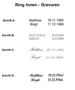 Bild von Lasergravur: Ringgravur, Bildgravur, Schildbandgravur, Siegelringgravur (nur ausen)