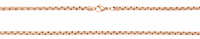Bild von Koreankette Silber 925/- rosé vergoldet 1,1mm 38-60cm lang