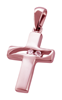 Bild von Anhänger Edelstahl Kreuz 22x16mm mit Zirkonia PVD rosé