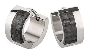 Bild von Creole Titan Carbon glänzend  6,5mm breit, 9mm Durchmesser 