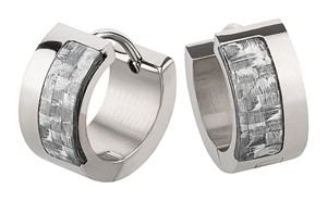 Bild von Creole Titan Carbon glänzend  6,5mm breit, 9mm Durchmesser 