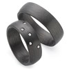 Bild von Ring Titan-Carbon gefasste Diamanten 0,010 CT pro Stein W/Si / Damenring Gr. 50-62