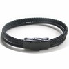 Bild von Lederschmuckband PVD schwarz 21cm