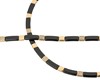 Bild von Edelstahl Collier gold mit Keramik schwarz mit Zirkonia 47cm / Armband 21cm