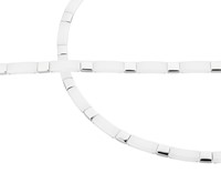 Bild von Edelstahl Armband Keramik weiß 21cm