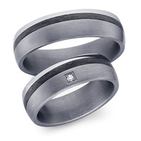 Bild von Partnerringe Tantal-Carbon / 6mm