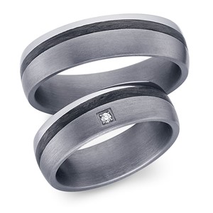 Bild von Partnerringe Tantal-Carbon / 6mm