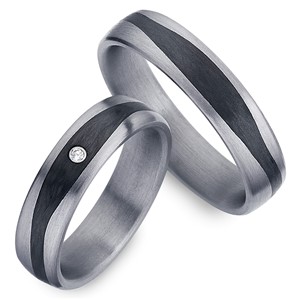 Bild von Partnerringe Tantal-Carbon / 5mm