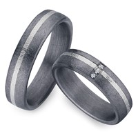 Bild von Partnerringe Tantal-Silber / 5mm