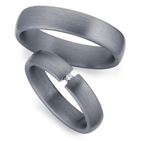 Bild von Partnerringe Tantal-Carbon / 4mm