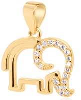 Bild von 925-/ Anhänger rhod. Elefant mit Zirkonia 