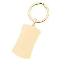 Bild von Edelstahl Schlüsselanhänger curved 29x50mm / 3 Farben 