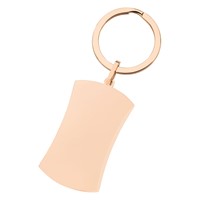 Bild von Edelstahl Schlüsselanhänger curved 29x50mm / 3 Farben 