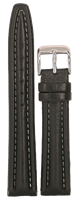 Bild von Kaschmirleder stark gepolstert und genäht 18mm schwarz 