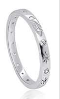 Bild von Damen Silberring 925/- rhod. Gr. 50-62