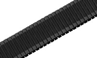 Bild von Zugband Edelstahl 22/20cm PVD schwarz mit Teleskopanstoß
