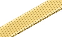 Bild von Zugband Edelstahl 10-22mm PVD gold mit Teleskopanstoß