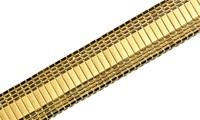 Bild von Zugband Edelstahl 22mm/17mm PVD gold extra flach mit Teleskopanstoß