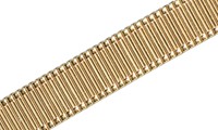 Bild von Zugband Edelstahl 20mm/17mm PVD gold extra flach