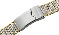 Bild von Metallband Edelstahl 20mm (bicolour in 18mm) verschiedene Farben 