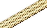 Bild von Zugband Edelstahl 22mm/17mm PVD gold extra flach mit Teleskopanstoß