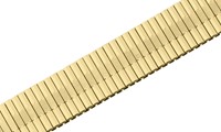 Bild von Zugband Edelstahl 22mm/17mm PVD gold extra flach mit Teleskopanstoß