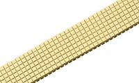 Bild von Zugband Edelstahl 22mm/17mm PVD gold extra flach mit Teleskopanstoß