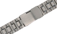 Bild von Metallband Edelstahl massiv 16mm 18mm 20mm 22mm 24mm Edelstahl oder PVD schwarz 