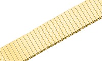 Bild von Zugband Edelstahl 12/10mm oder 22/17mm PVD gold mit Teleskopanstoß 