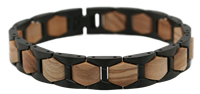 Bild von Edelstahlarmband mit Holz 22cm lang 
