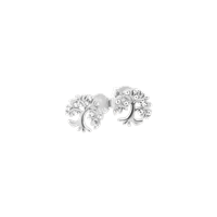Bild von 925/- Ohrstecker rhod. Lebensbaum mit Zirkonia