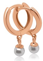 Bild von 925/- Creolen mit SW Perle klein 