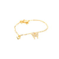 Bild von 925/- Armband 17+3cm Schmetterling mit Zirkonia 