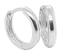 Bild von 925/- Creolen rhodiniert silber oder vergoldet