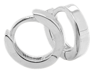 Bild von 925/- Creolen rhodiniert silber oder vergoldet