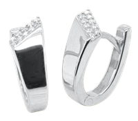 Bild von 925/- Creolen rhodiniert