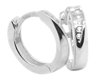 Bild von 925/- Creolen rhodiniert