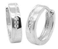 Bild von 925/- Creolen rhodiniert