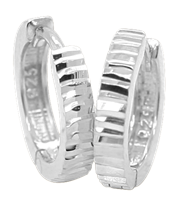 Bild von 925/- Creolen rhodiniert