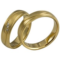 Bild von Partnerringe Edelstahl PVD Beschichtung in Gold / 5mm