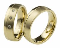 Bild von Partnerringe Edelstahl PVD Beschichtung in Gold / 5mm