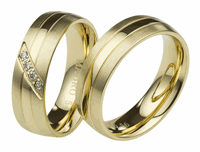 Bild von Partnerringe Edelstahl PVD Beschichtung in Gold / 6mm