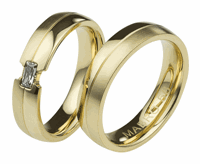 Bild von Partnerringe Edelstahl PVD Beschichtung in Gold / 5mm