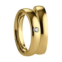 Bild von Partnerringe Edelstahl PVD Beschichtung in Gold / 4mm