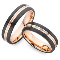 Bild von Partnerring Titan-Carbon PVD rosé / 5,7mm